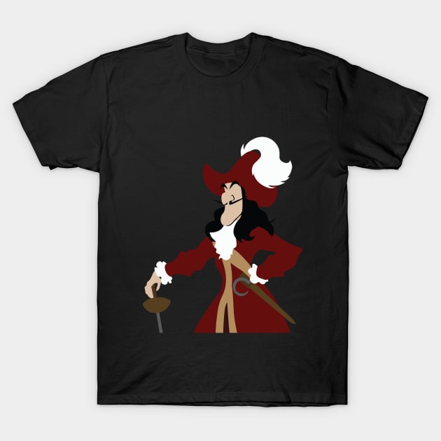 Minmalist Captain Hook T-Shirt by PaprikaPanda